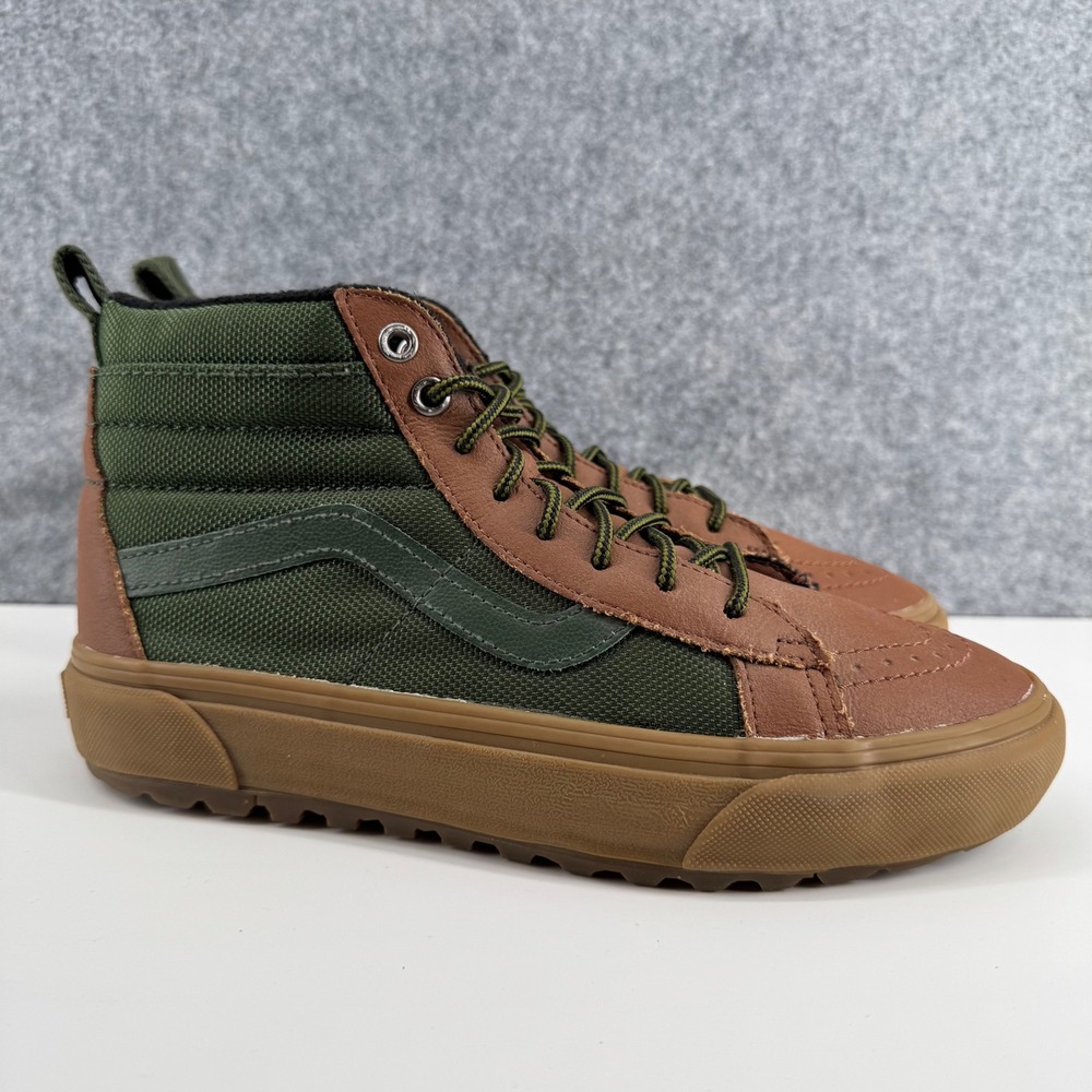 Vans Sk8-Hi MTE-1 Sneaker Women 8 Men 6.5 Green Brown All Weather Primaloft